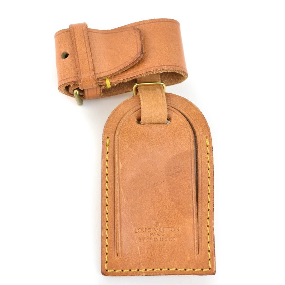LOUIS VUITTON: Tan, Vachetta Leather & Logo, Luggage Tag & Keepall Set (sb) - Picture 1 of 5